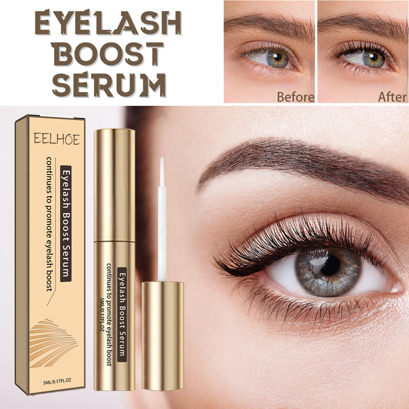 Eyelash Boost Serum, Black Thick Eyelashes Curling Beautiful Slender Long Natural Makeup Not Easy To Stain Mascara