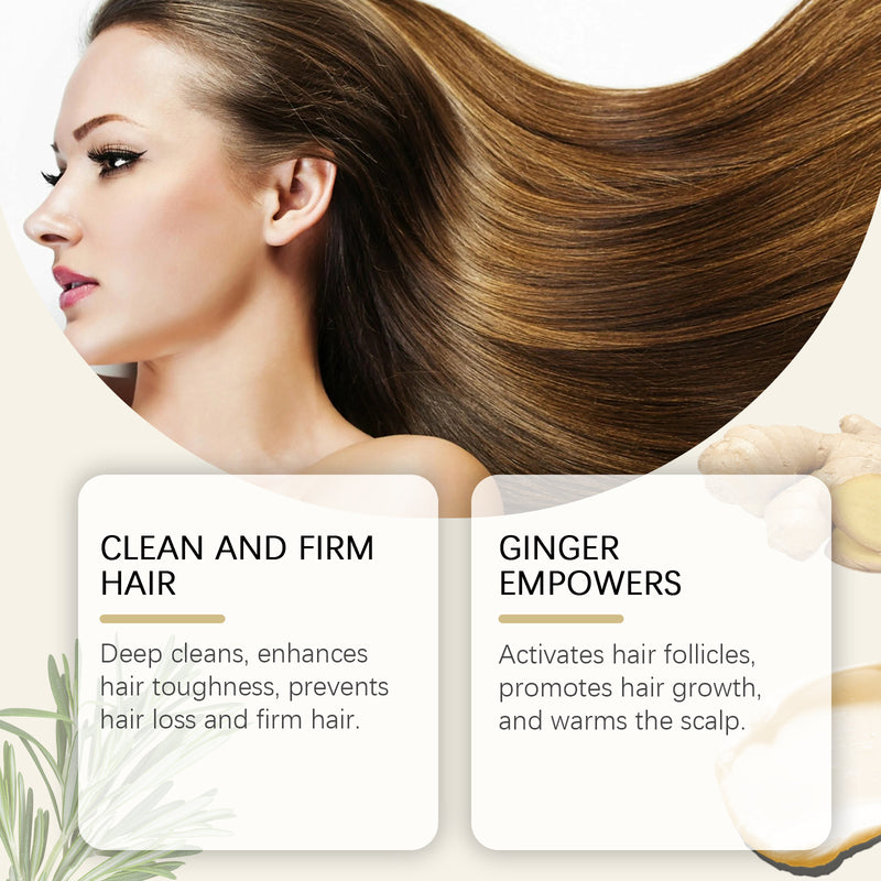 Eelhoe Rosemary Ginger Shampoo, Deep Cleaning Repair Dry Hair, Soft And Strong Hair Care Shampoo