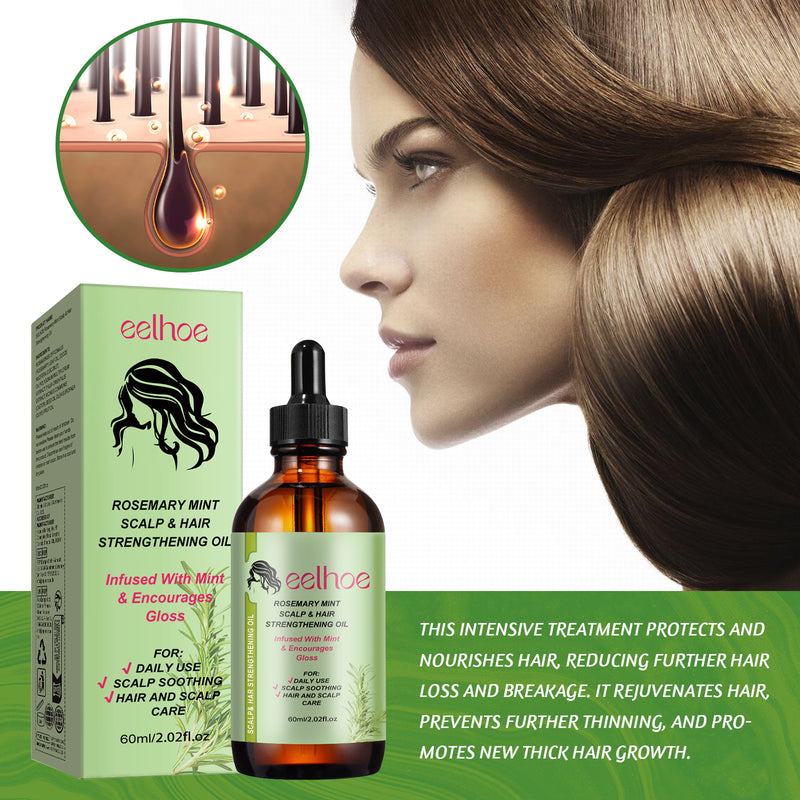 Rosemary Hair Care Essential Oil Repair Hair Dry Hair Frizz Smoothing Hair Care Essential Oil