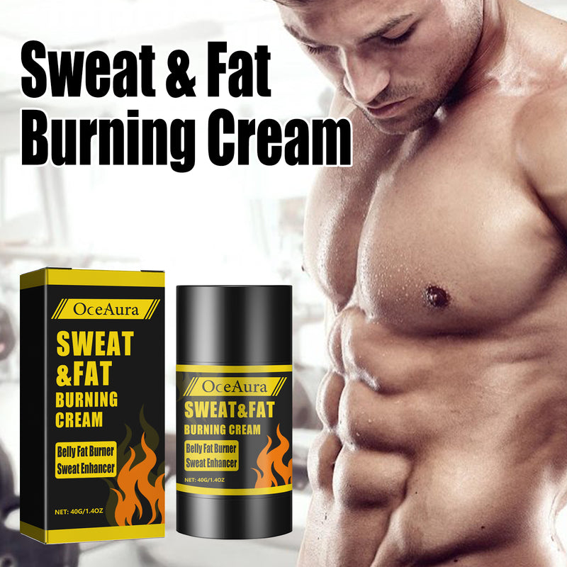 Sweat & Fat Burning Cream, Fitness Exercise Toning And Strengthening Muscle Line Vest Line Abs Cream