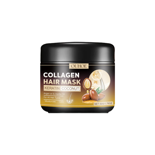 Collagen Hair Mask, Repair Dry And Frizzy Hair Deep Moisturizing And Smoothing Hair Treatment Mask