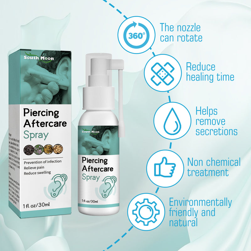 Piercing Aftercare Spray, Ear Hole Cleaning Prevent Odor To Reduce Swelling Pain Relief Spray