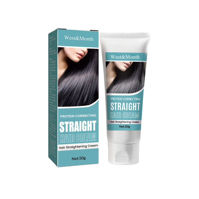 Protein Correcting Straight Hair Cream, Straighten-free Hair Treatment Repairs Damaged Smoothness Hair Cream