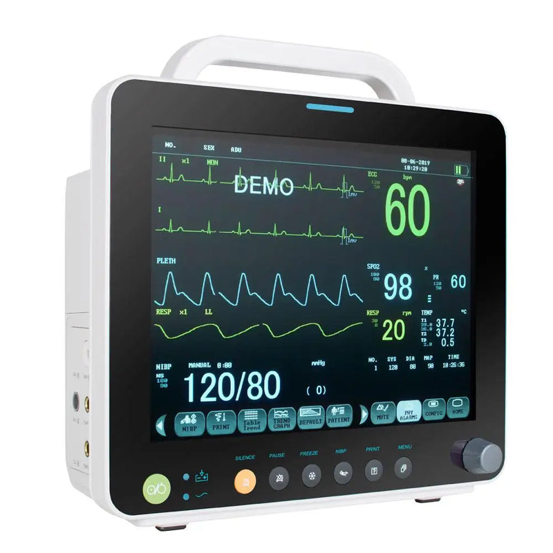 Funwill Stay Connected To Your Vital Signs With Our 12 Inch Portable Patient Monitor - 6 Parameter