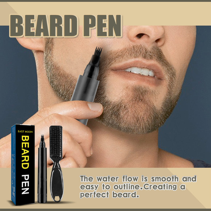 Beard Filler Pen Men's Beard Pen Beard Styling Filler Pen Waterproof Beard Brush