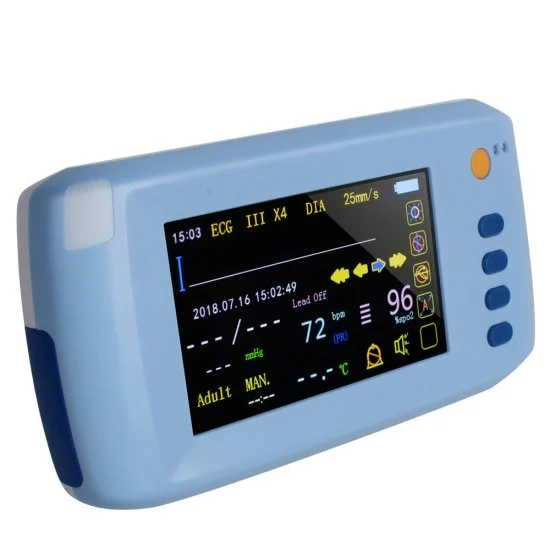 (Only for USA)Handheld 6-Parameter Vital sign Patient Monitor ECG Pulse Rate Temperature.