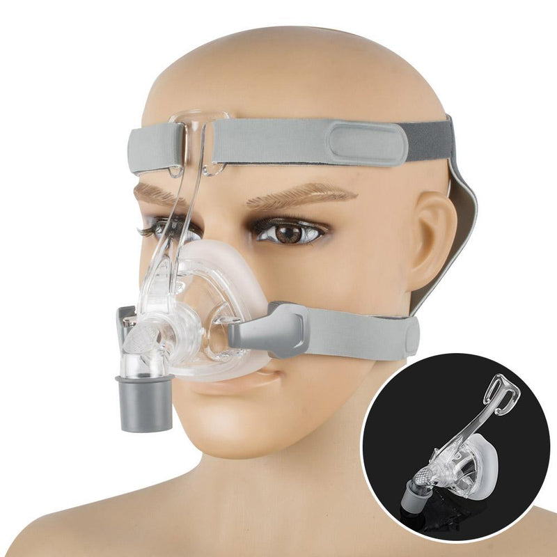 Nasal Mask With Adjustable Headgear Strap Clip For Sleep Apnea Anti Snoring