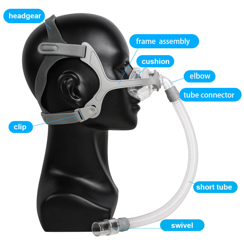 CPAP Nasal Mask For Sleep Apnea Anti Snoring Treatment Solution With Free Adjustable Headgear